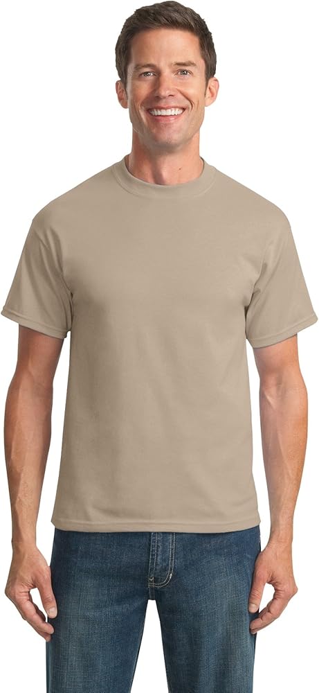 Port & Company Mens 50/50 Cotton/Poly T-Shirt PC55 -Desert Sand 4XL