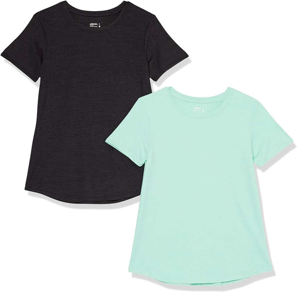 Jockey Women's 2 Pack Sueded Essential Short Sleeve T-shirt