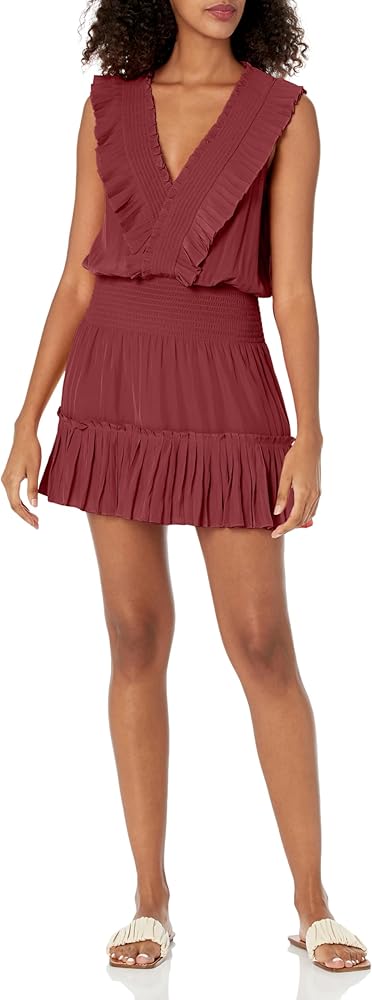 Ramy Brook Women's Charlene Sleeveless Ruffle Mini Dress