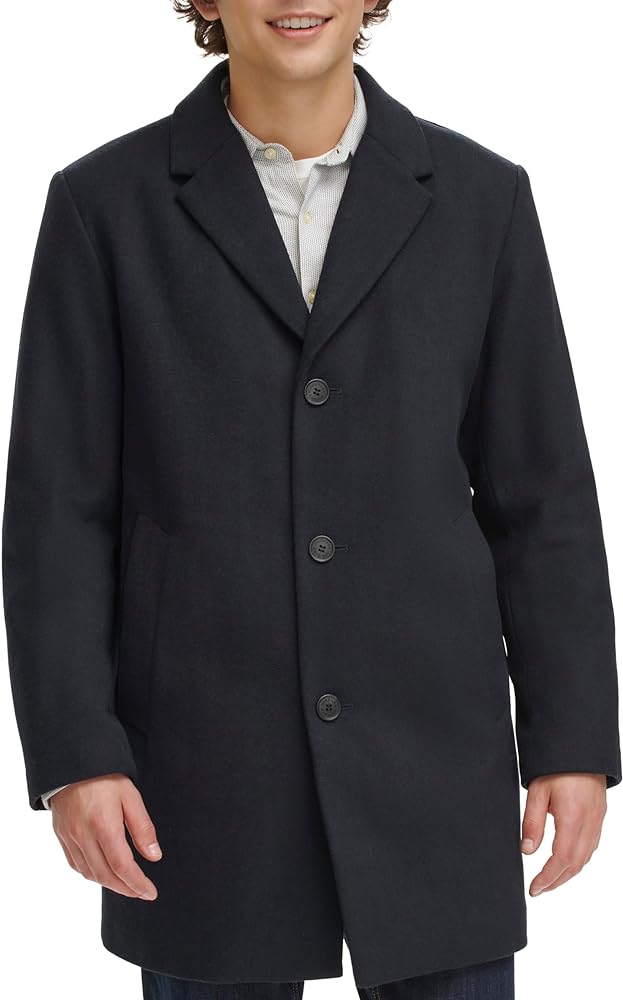 Dockers Men's Henry Wool Blend Top Coat