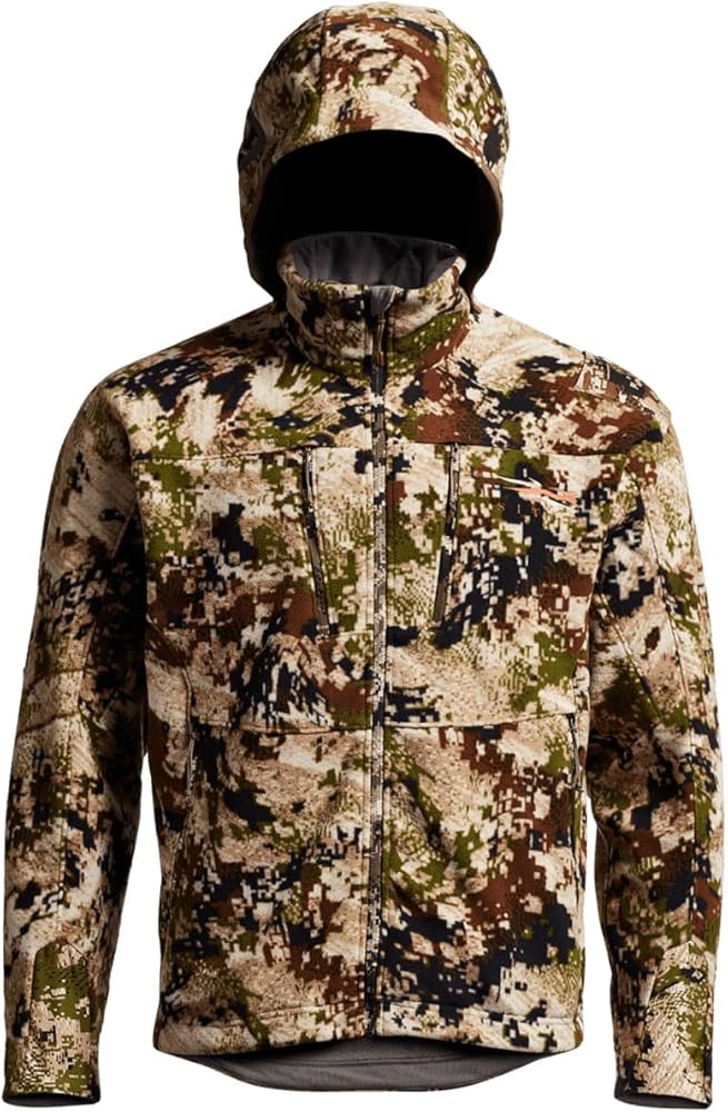 SITKA Gear Men's Stratus Windstopper Water Repellent Ultra-Quiet Fleece Hunting Jacket with Removable Hood