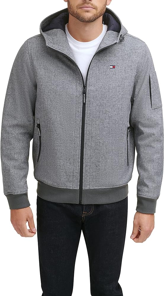 Tommy Hilfiger Men's Soft Shell Active Filled Bomber Jacket