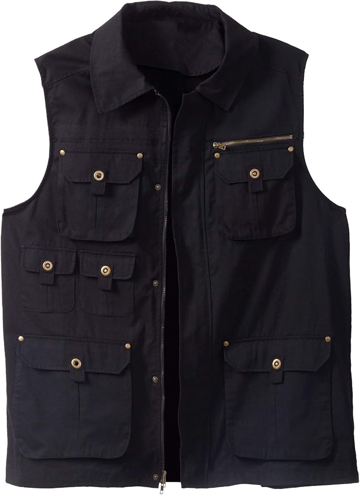 Boulder Creek by KingSize Men's Big & Tall 9 Pocket Twill Utility Vest