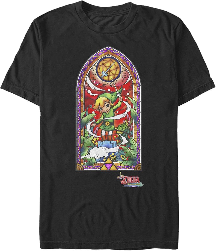 Nintendo Men's Zelda Wind Waker Stained Glass T-Shirt