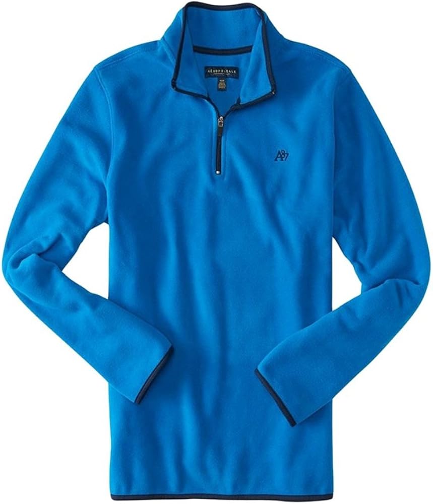 AEROPOSTALE Mens 1/4 Zip Fleece Jacket, Blue, X-Small