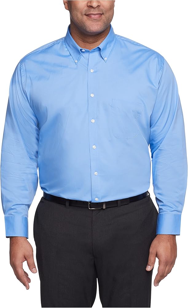 Izod Men's BIG FIT Dress Shirts Stretch Solid (Big and Tall)