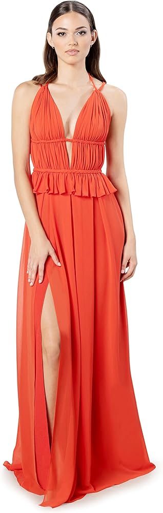 Dress the Population Women's Athena Fit and Flare Maxi Dress