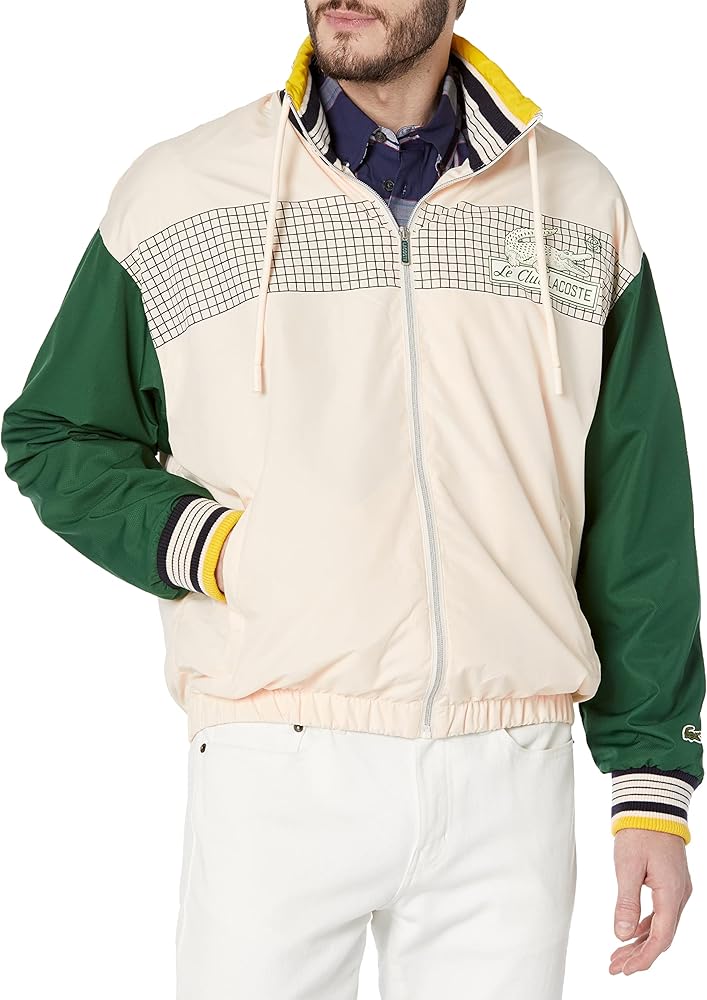 Lacoste Men's Full Zip Varsity Bomber Jacket