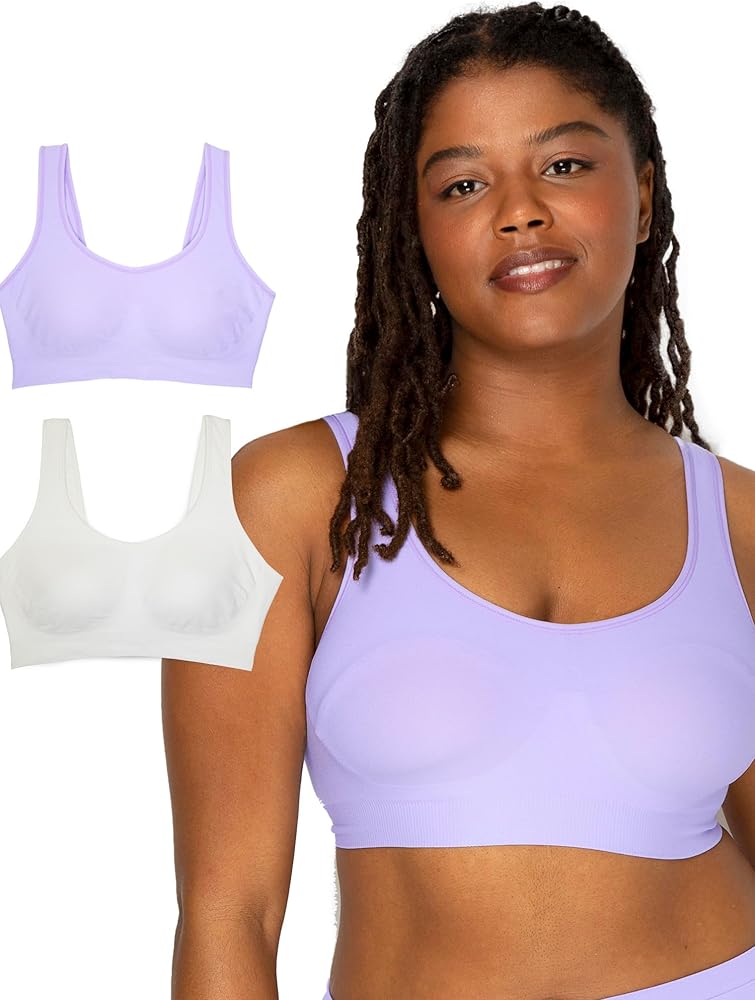 Fruit of the Loom Women's Everyday Smooth Wireless Bra, Full Coverage Shaper Bralettes with Strategic Support for Comfort