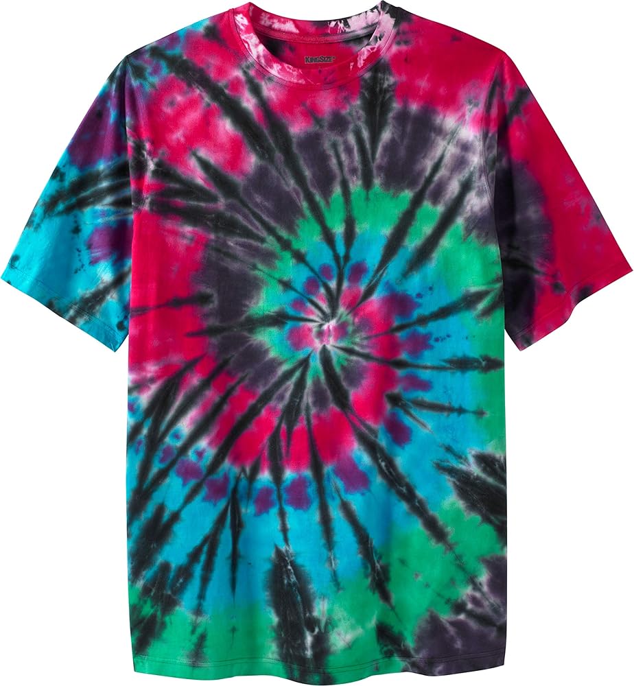 KingSize Men's Big & Tall Lightweight Tie-Dye Crewneck Tee