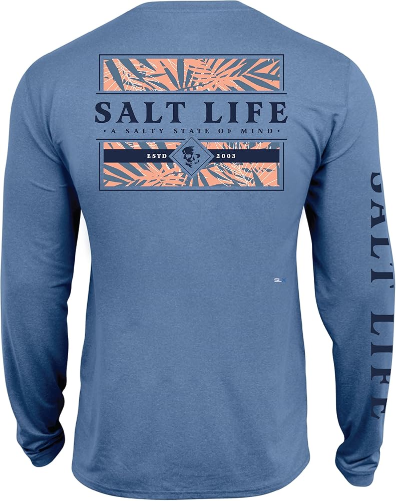 Salt Life Men's Jungle Vibes Long Sleeve Performance Pocket Tee