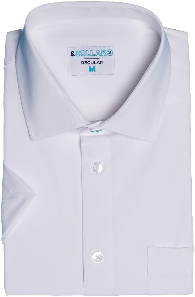 &COLLAR Slim Fit/Athletic Fit Short Sleeve Performance Men's Dress Shirt