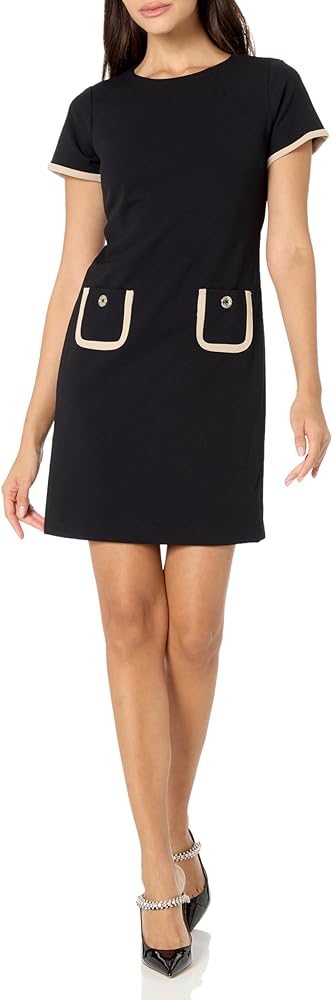 Tommy Hilfiger Women's Classic Scuba Crepe Two Pocket Dress