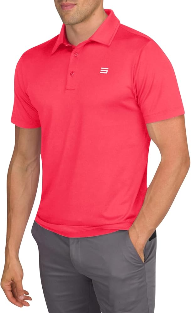 Men’s Untucked Golf Polo Shirts - The Perfect Length, Quick Dry, 4-Way Stretch Fabric. Moisture Wicking, UPF 50+ Protection