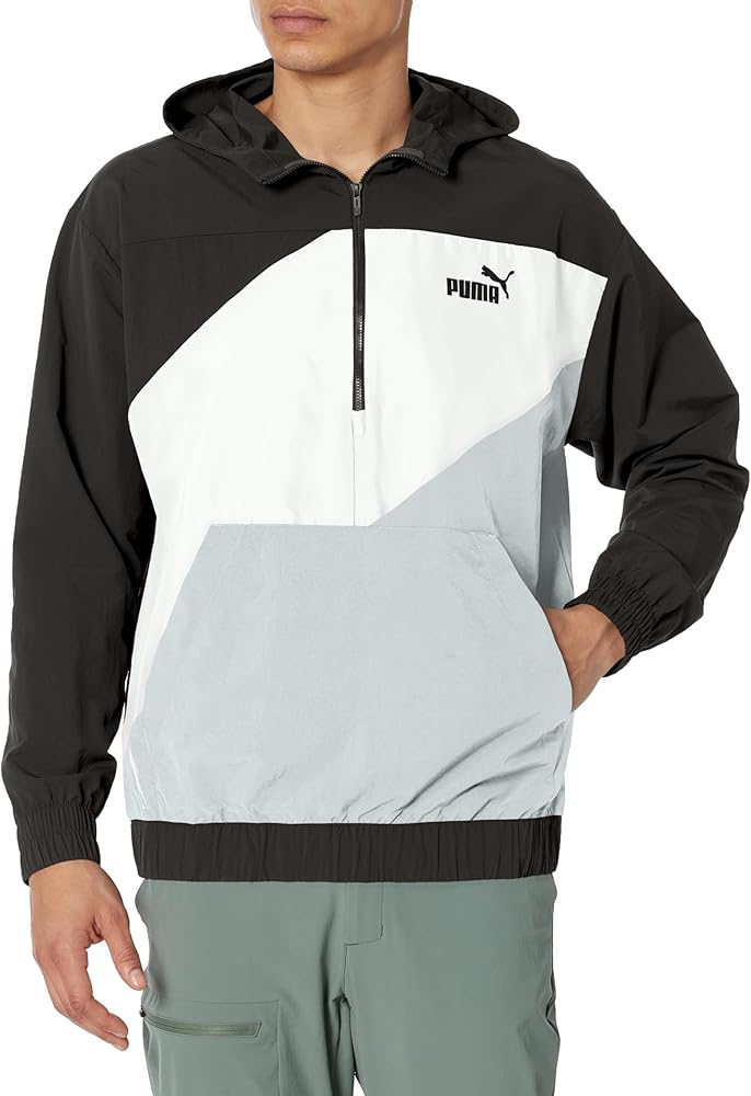 PUMA Men's Power Hooded 1/2 Zip Windbreaker