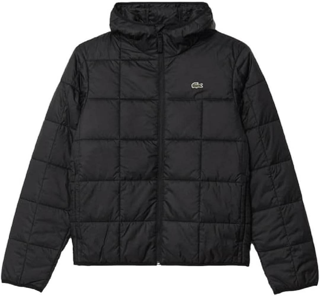 Lacoste Men's Colorblock Quilted Jacket with Hood