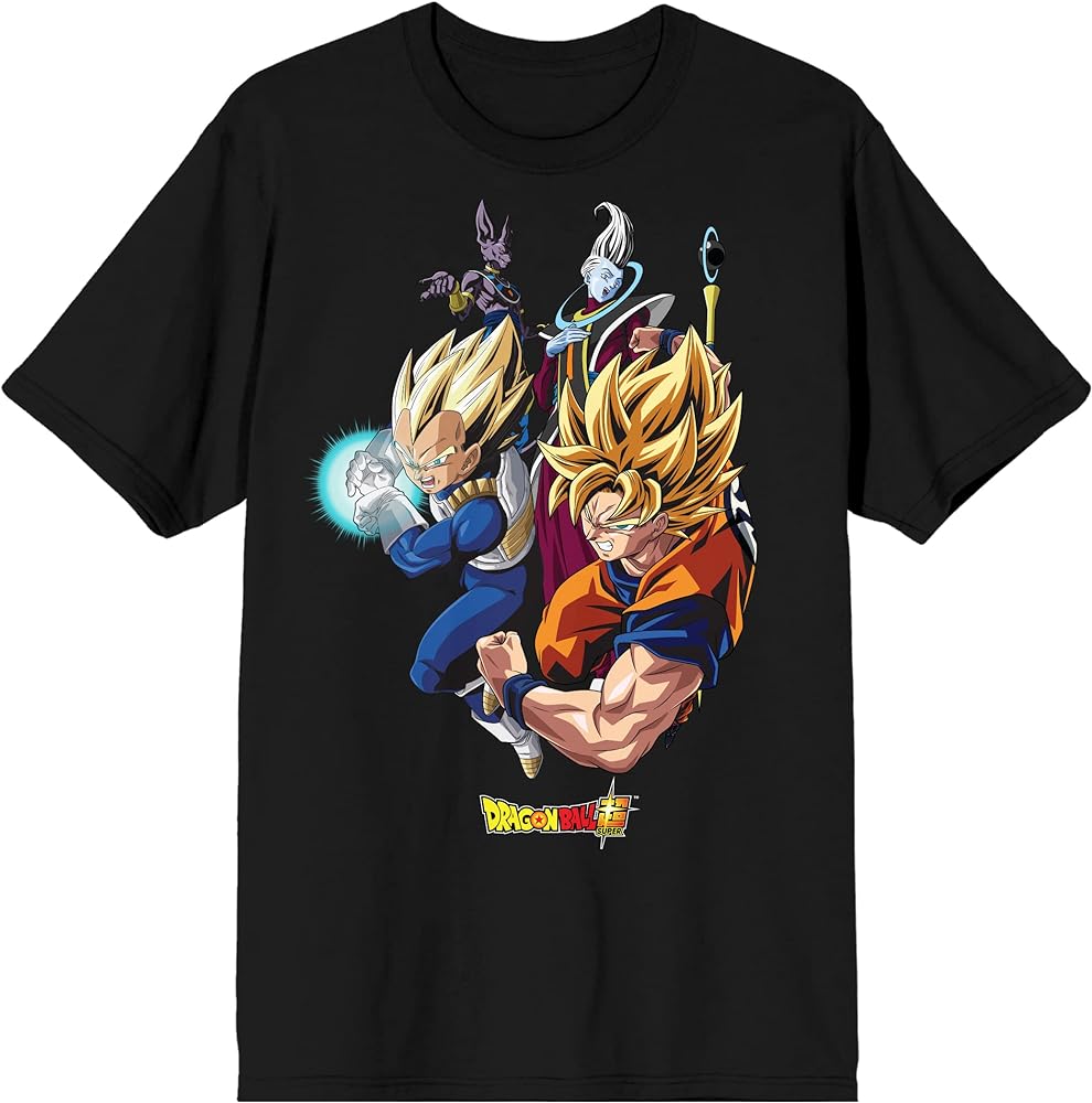 Dragon Ball Super Character Men's Black Crew Neck T-Shirt