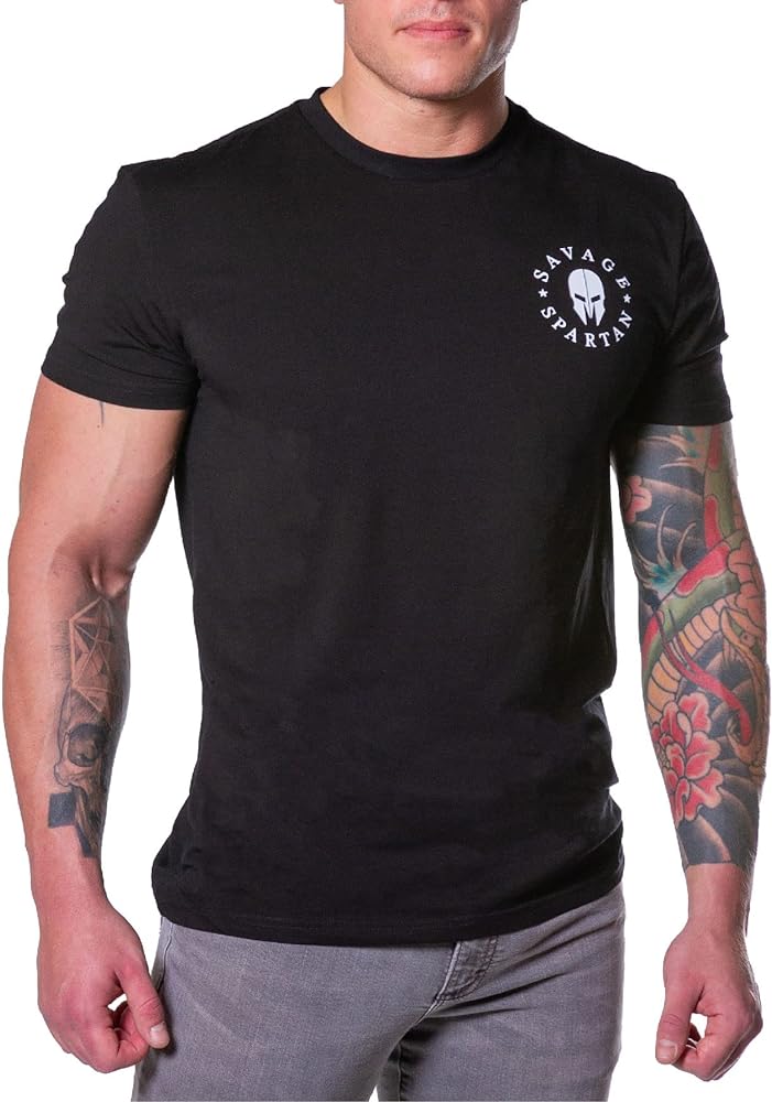 T-Shirt for Men - American Warrior Helmet Athletic Tee