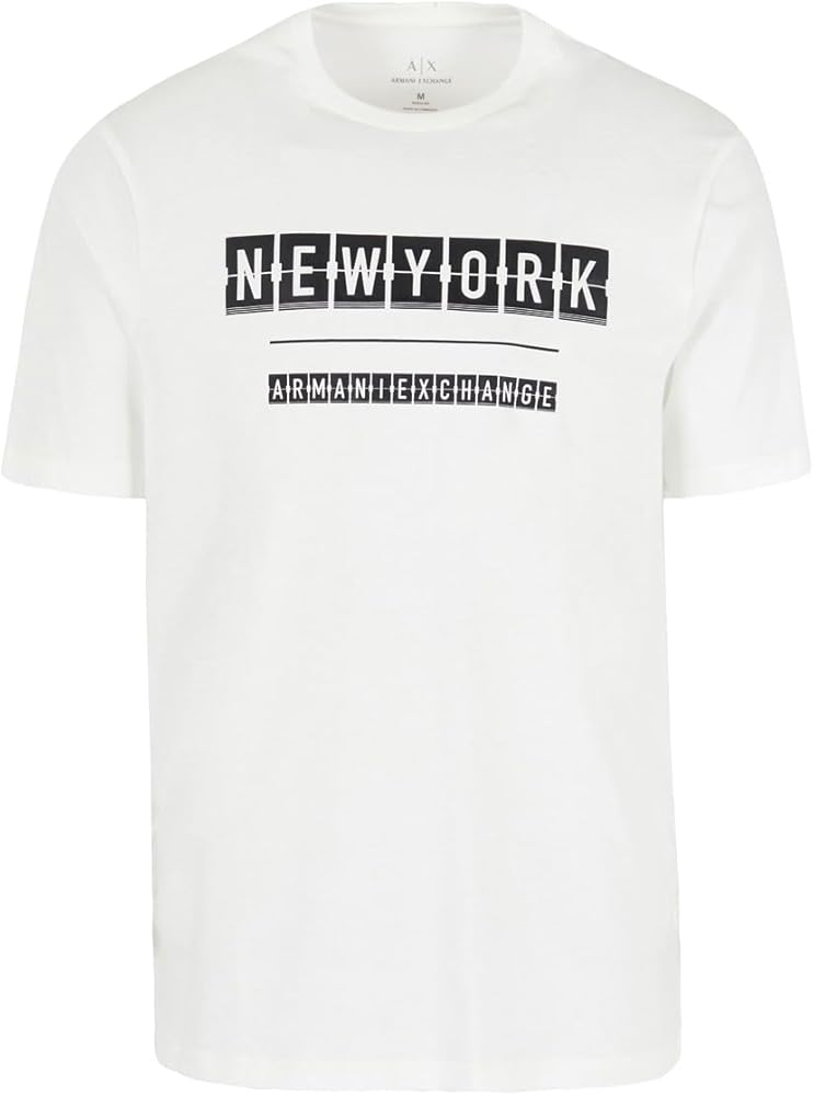 Armani Exchange Men's Regular Fit Cotton Jersey City Name Tee