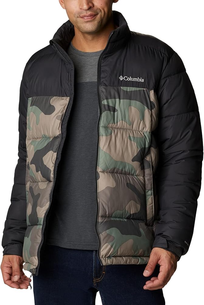 Columbia Men's Pike Lake Jacket, Cypress Mod Camo Print/Shark, Large