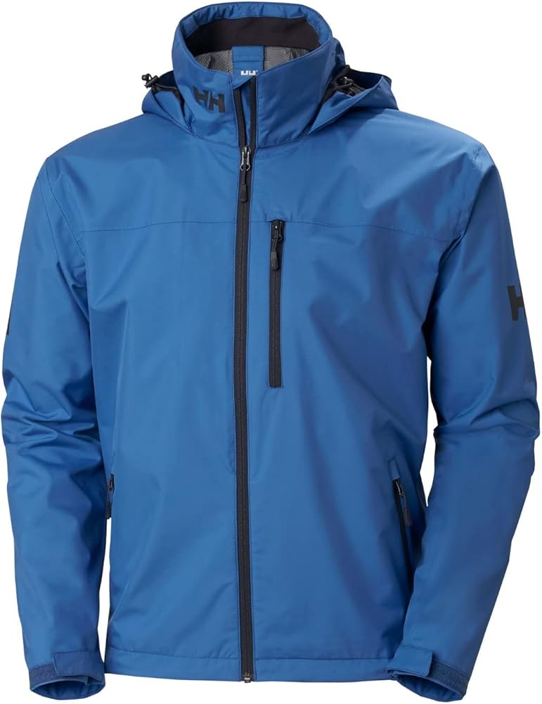 Helly-Hansen Men's Crew Hooded Jacket, 636 Azurite, Medium