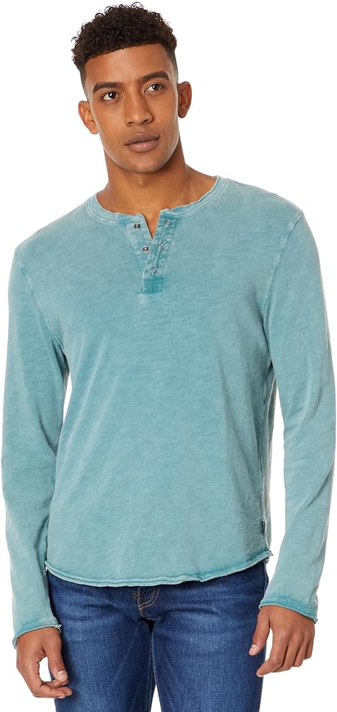 Lucky Brand Men's Weekend Slub Jersey Long Sleeve Henley