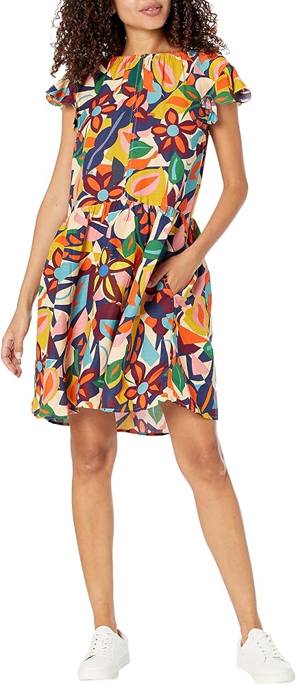 Velvet by Graham & Spencer Women's Alexandra Matisse Printed Linen Dress