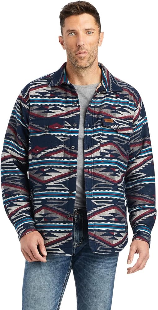 Ariat Men's Retro Chimayo Shirt Jacket, Navy