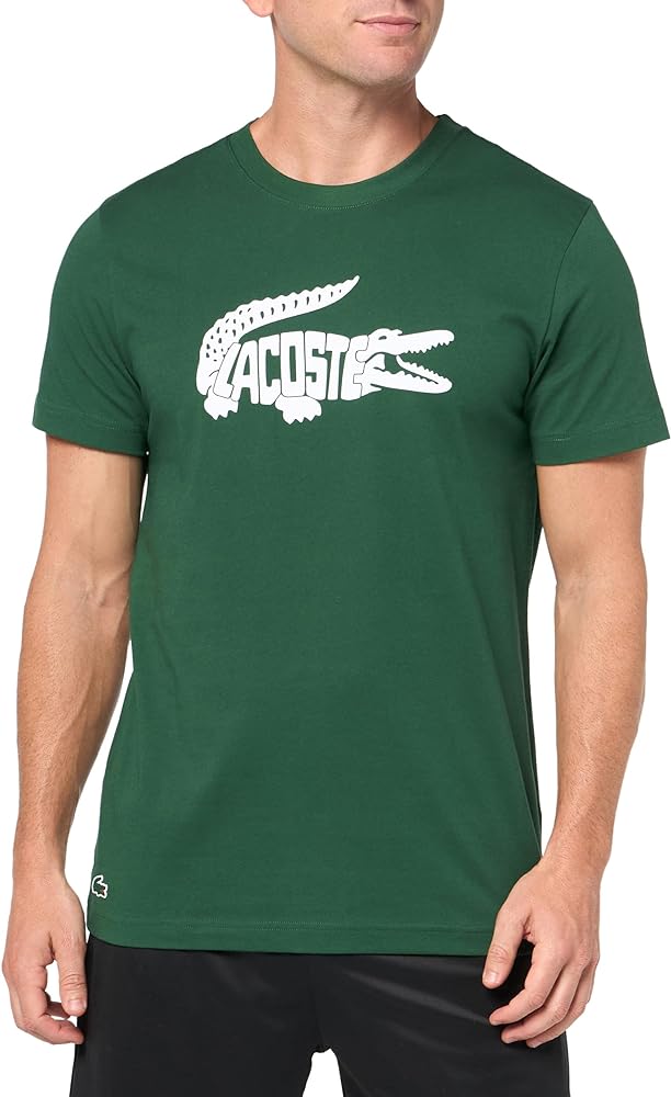 Lacoste Men's Short Sleeve Regular Fit Sports Performance Graphic Tee Shirt