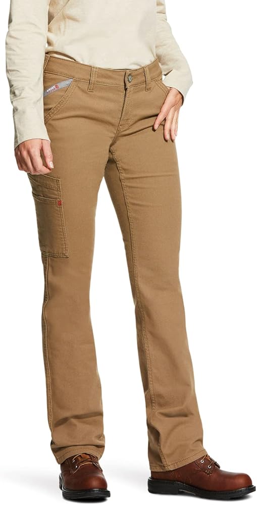 ARIAT Women's Fr Stretch Duralight Canvas Stackable Straight Leg Pant