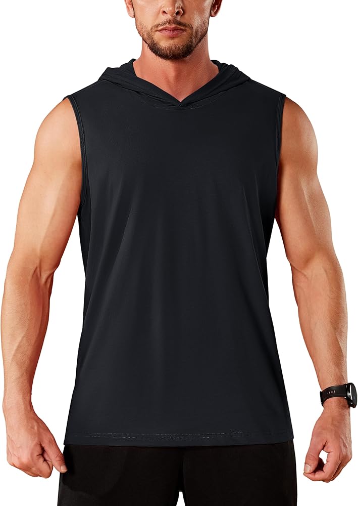 MAGCOMSEN Mens Tank Top Sleeveless Hoodie Cotton T-Shirt Summer Casual Shirt Muscle Tee