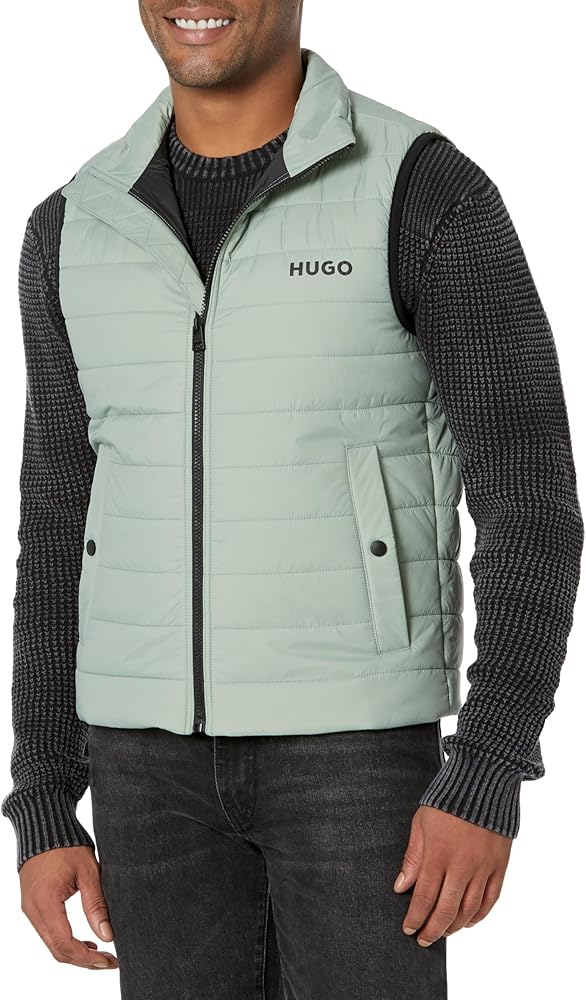 HUGO Mens Stand Collar Puffer Vest