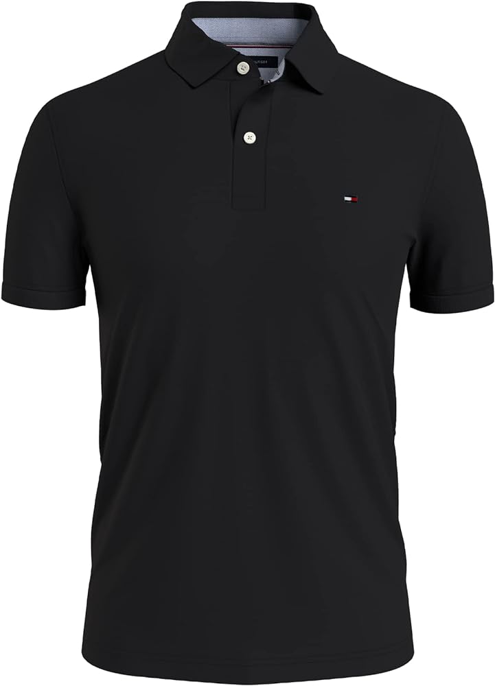 Tommy Hilfiger Men's Short Sleeve Moisture Wicking Stretch Polo Shirt with Quick Dry + UV Protection