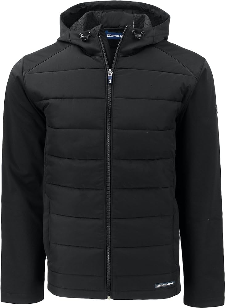 Cutter & Buck Evoke Hybrid Eco Softshell Recycled Full Zip Mens Hooded Jacket