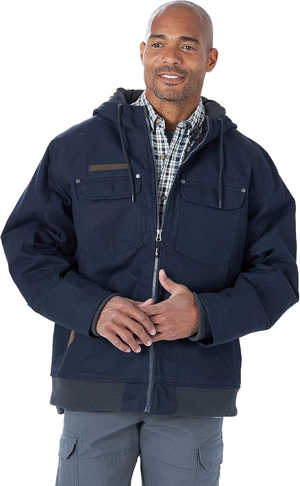 Wrangler Mens Riggs Workwear Tough Layers Insulated Canvas Work Jacket