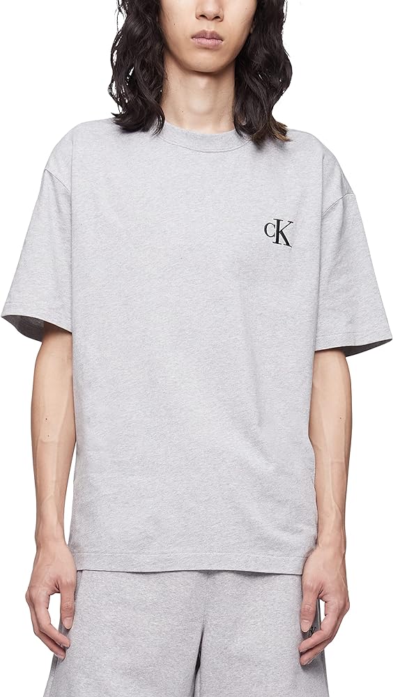 Calvin Klein Men's Relaxed Fit Monogram Logo Crewneck T-Shirt