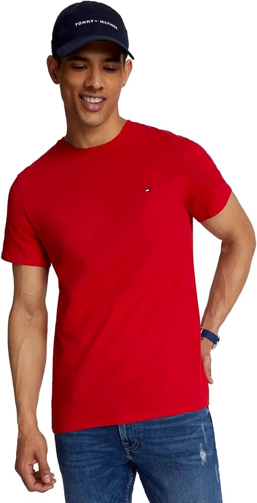 Tommy Hilfiger T-Shirt Mens Crew Neck Tee Classic Fit Short Sleeve Solid Shirt