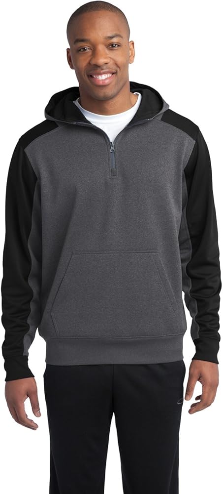 SPORT-TEK Men's Colorblock Tech Fleece 1/4 Zip