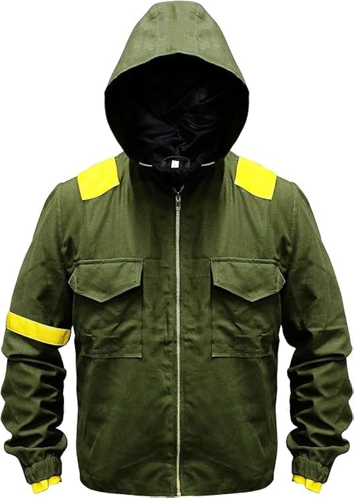 Mens Lightweight Cotton Bomber Green Hoodie Jacket