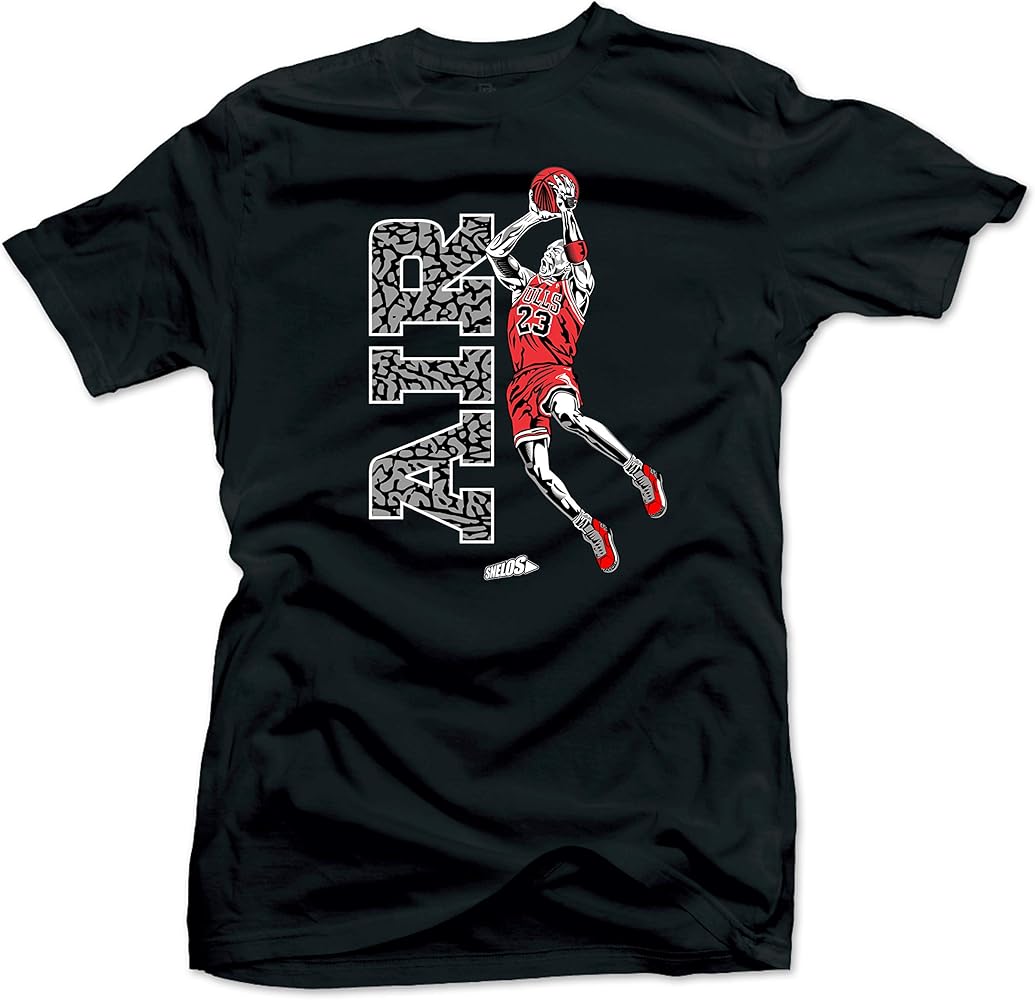 SNELOS Shirt to Match Jordan 3 Red Cement 2020 Match Sneaker Tees