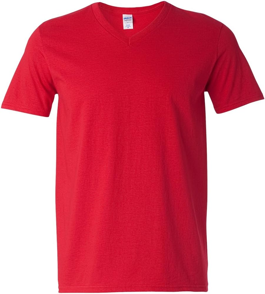 Gildan Mens Men'S Fitted V-Neck Cotton Tee