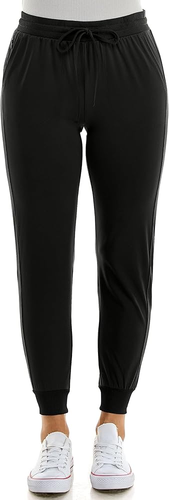 Zac & Rachel Women's Pull on Jogger Pant with Tie Front and Side Pockets