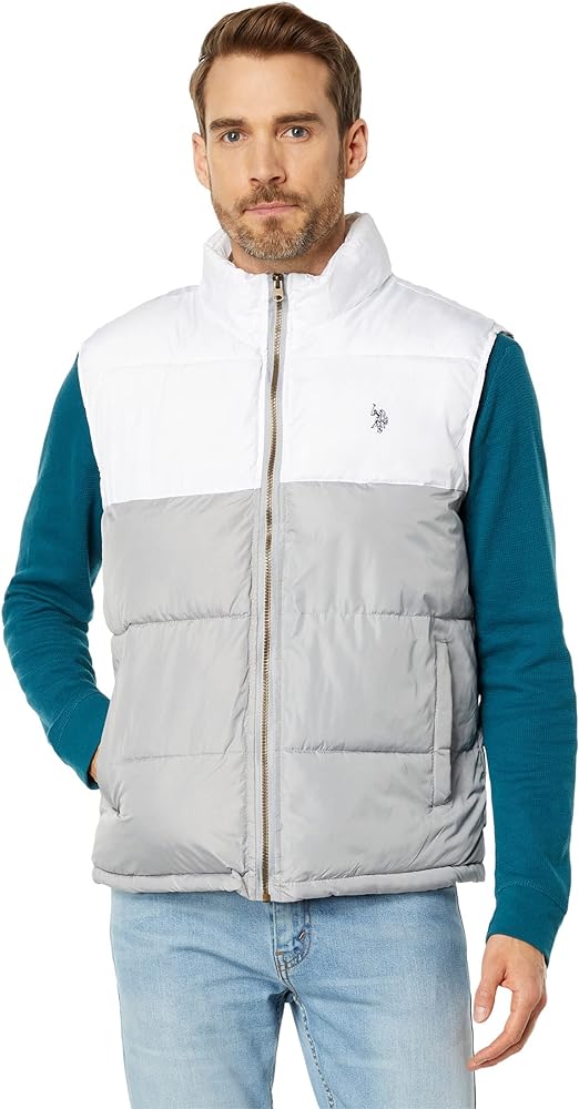 U.S. Polo Assn. Color-Block Puffer Vest