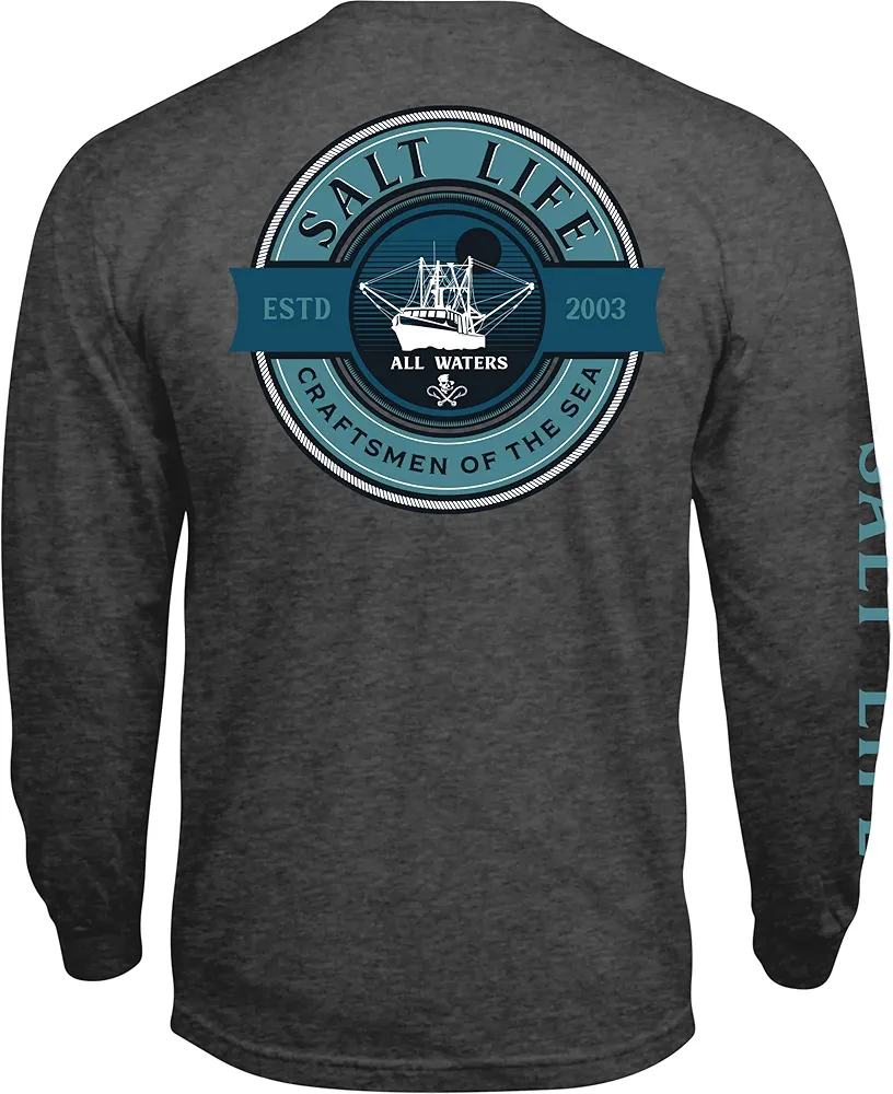 Salt Life Men's All Waters Long Sleeve Crew Neck Tee