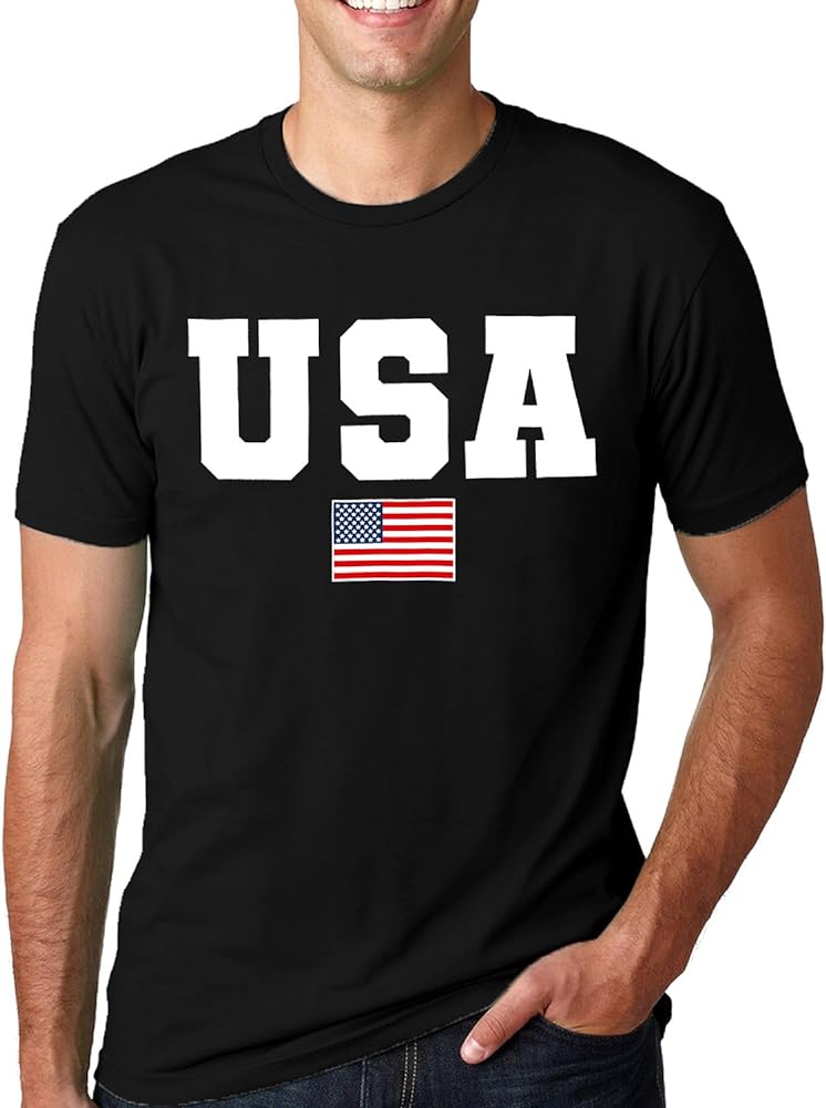 USA 4th of July Shirts for Men American Flag Short Sleeve Patriotic Independence Day Tee Top