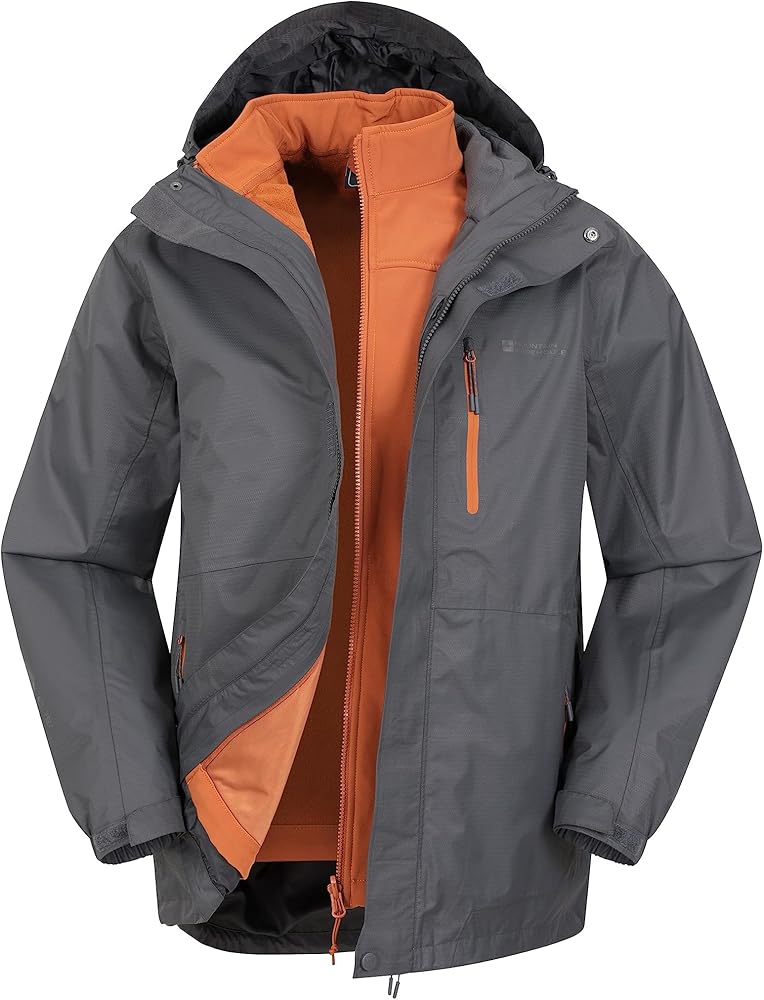 Mountain Warehouse Bracken Extreme 3 in 1 Mens Waterproof Jacket