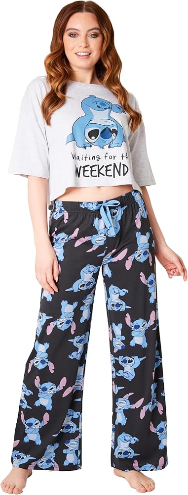 Disney Stitch Womens Pyjamas Set - Nightwear Baby Yoda Long PJs Comfy Lounge Wear S-XL Women Teenagers - Gifts for Women