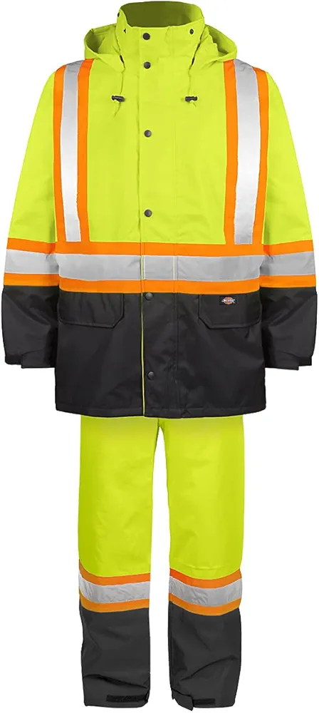 Dickies mens Workwear Rain suit, Yellow, Large US