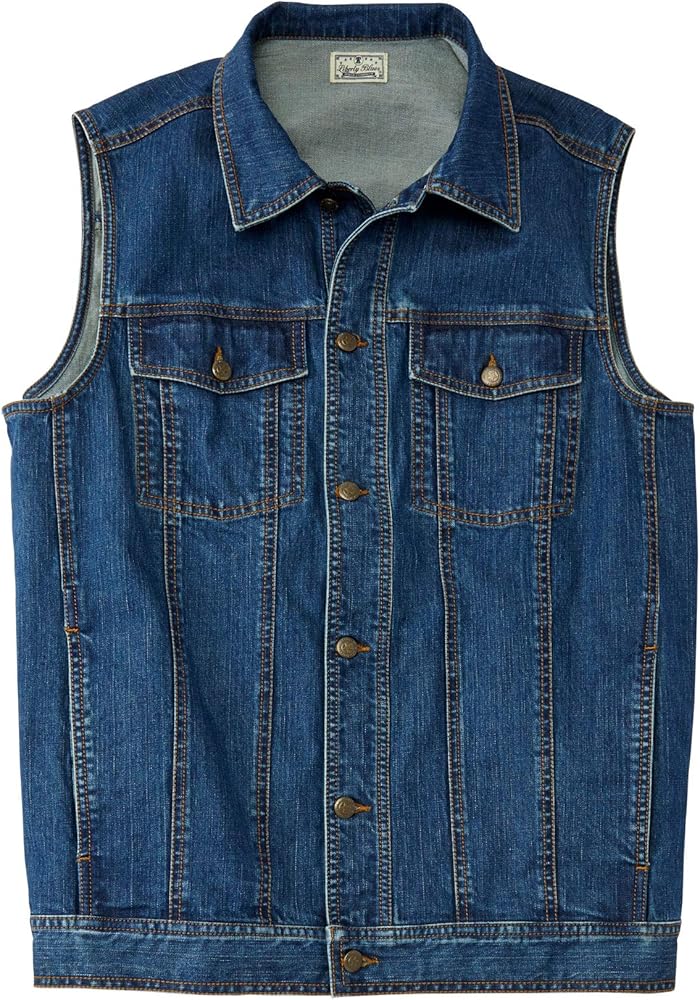 Liberty Blues by KingSize Men's Big & Tall Denim Vest