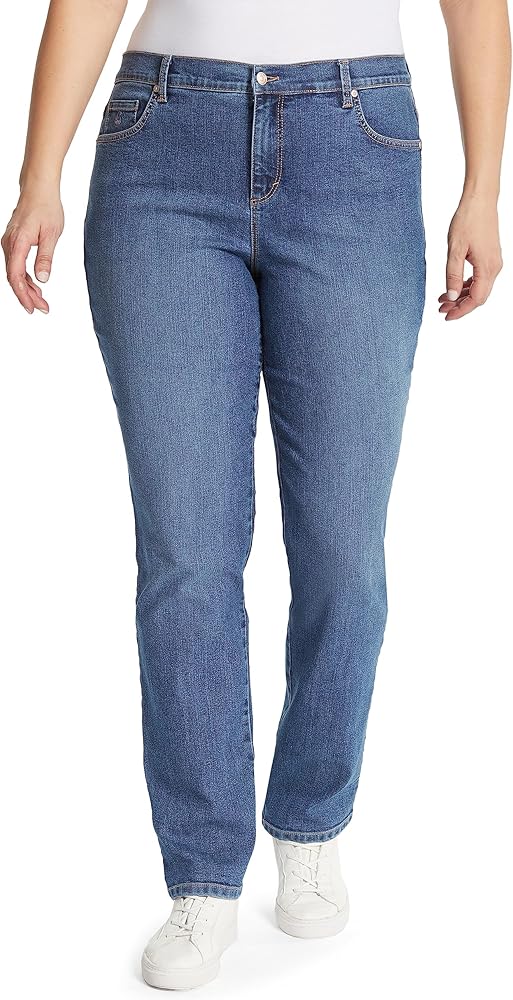 Gloria Vanderbilt Womens Amanda Classic High Rise Tapered Jean Plus Size